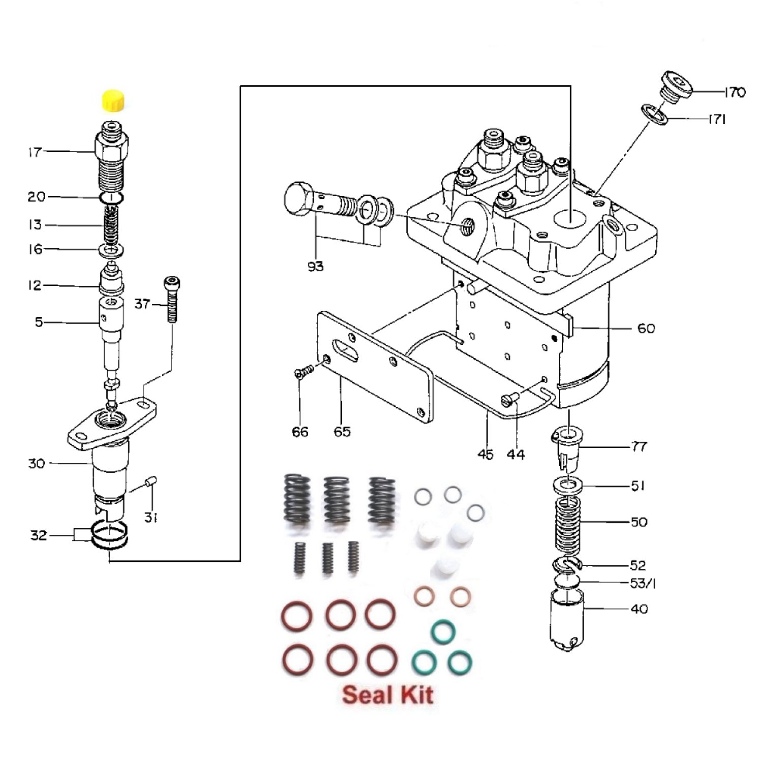 Zexel Kubota PFR3MD50 interactive parts diagram Diesel Injection Pumps